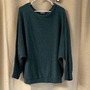 Chic Teal Long Sleeve Top